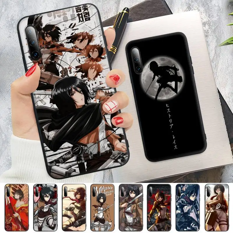 

Attack On Titan Mikasa Ackerman Black Mobile Phone Case For Huawei Y6 Y7 Y9 Prime 2019 Y9s Mate 10 20 40 Pro Lite Nova 5t Cover