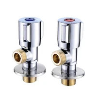 copper angle stop valve hot and cold water stop valve quick open faucet valve for bathroom kitchen toilet sink 12