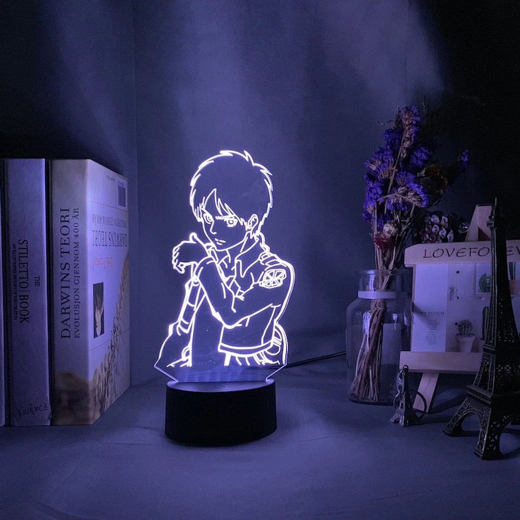 Чехол с рисунком из аниме атака на фигурка Титан ночной Светильник Настольный