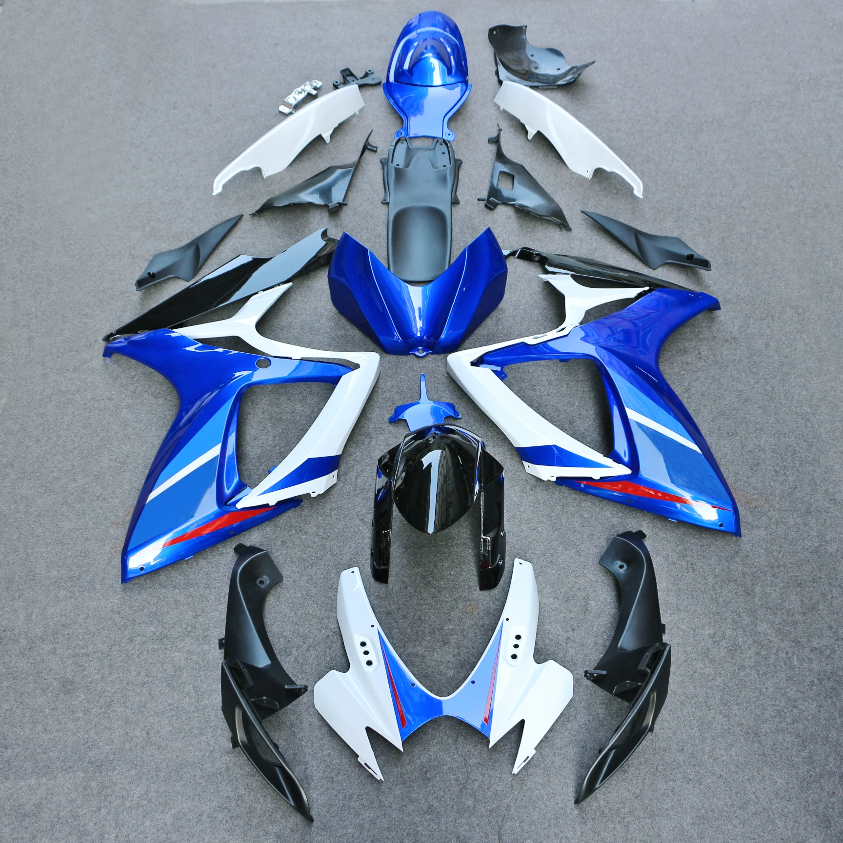 Обтекатели для SUZUKI GSXR 600 750 K6 K7 2006 2007 матовый черный сине-белый обтекатель комплект GSXR600 GSXR750 06 07