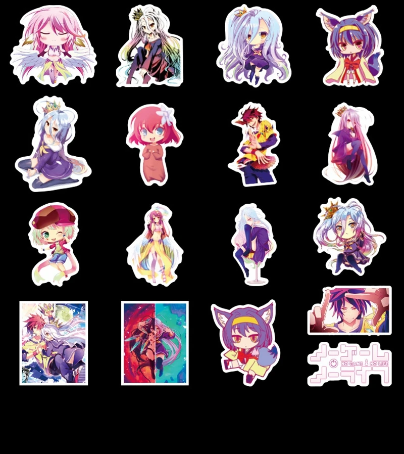 50 шт. без игры жизни стикер аниме кристалл милый водонепроницаемые наклейки для
