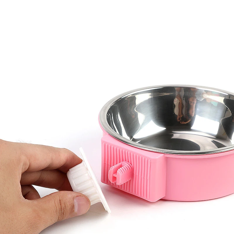 Кормушка Для чаша висит Non Slip кошки собаки Еда миски из нержавеющей стали щенок