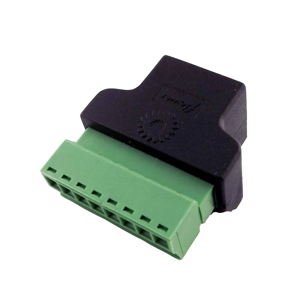 1 шт. Ethernet RJ45 8P8C CAT Female to AV винтовой терминал 8 Pin ADSL видео Коннектор адаптер