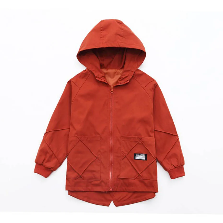 Детская куртка модная детская с принтом для мальчиков плащ капюшоном детей