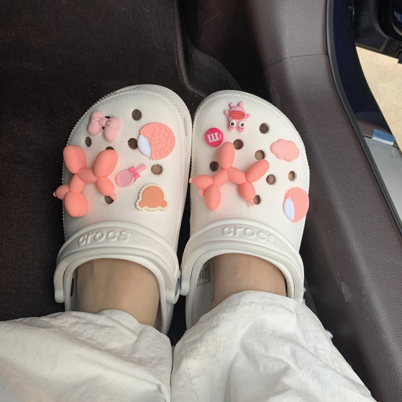 

Bundle Cute Balloon Dog Croc Charms Designer Fashion Garden Shoe Buckle All-match Quality Croc Accessories for Kids Girls Gift