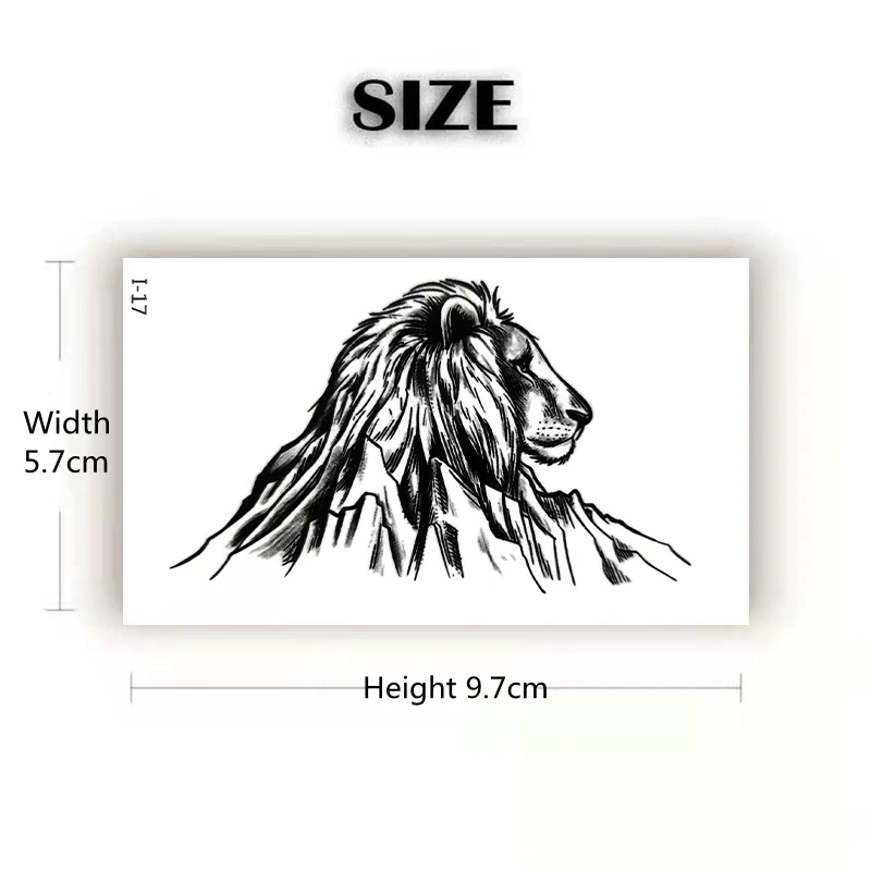 2Pcs Waterproof Temporary Tattoo Sticker Tiger Devil Black Flash False Tattoo Body Decorate Art Decals Arm Fake Tattoo Women Men