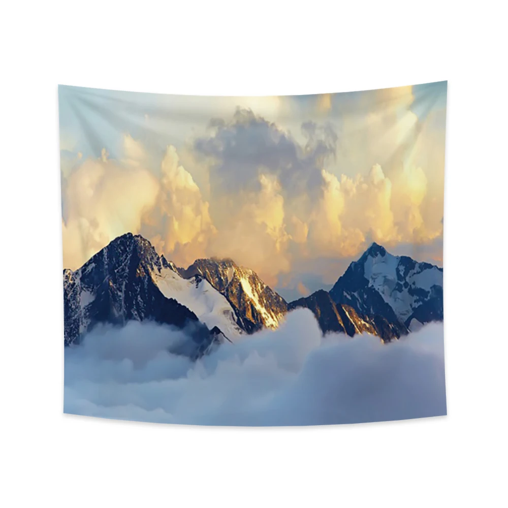 Cassisy модные гобелены величественные снежные горы и туманные лесные настенные