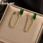 Женские серьги-подвески из нержавеющей стали, золотого цвета