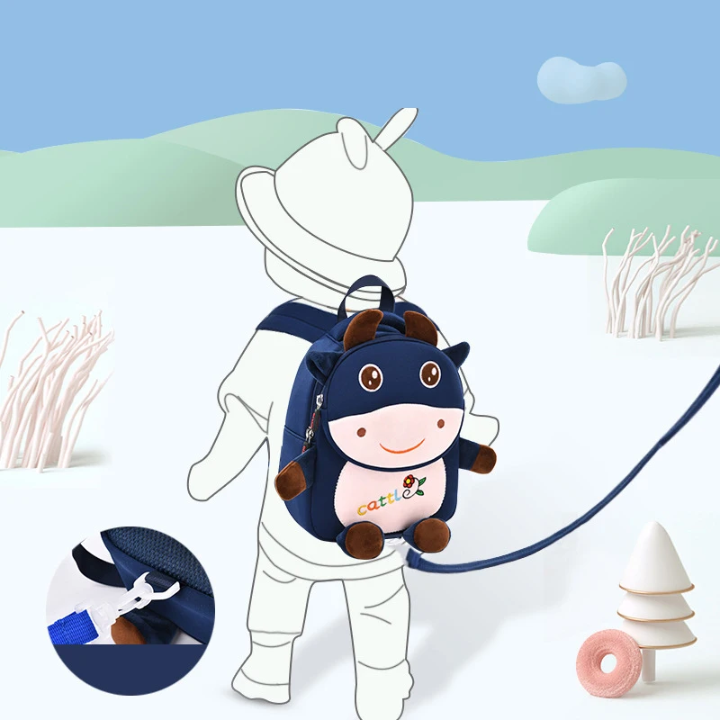 Baby Backpack Animal School Bags Cartoon Cute cow Children Bag for Girls Boy Kindergarten Schoolbag  Kids Backpack mochila