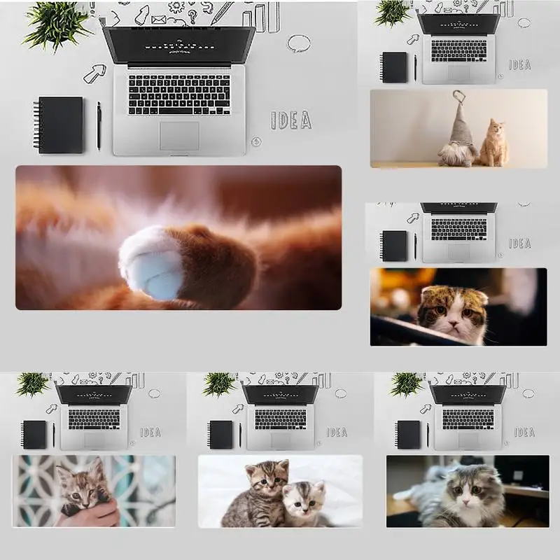 

cat cute Laptop Computer Mousepad X XL XXL Non-slip Cushion Thickness 2mm
