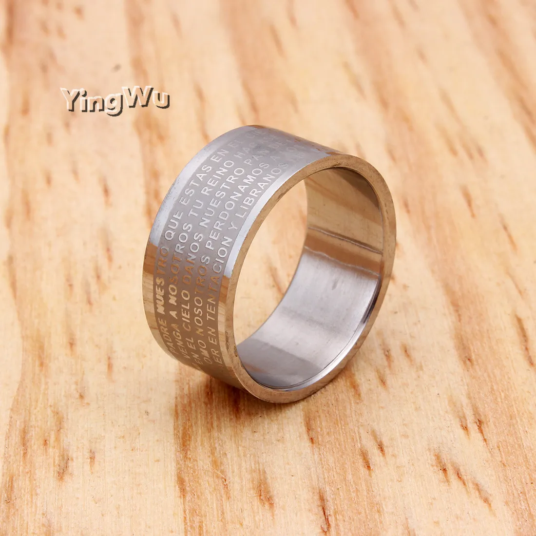 Yingwu 5 шт. кольцо с крестом Иисуса испанская Библия молитва лорда для женщин и