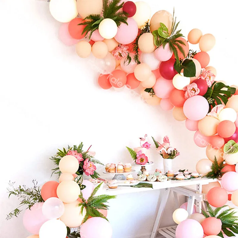 

Pastel Cream Peach Baby Pink Balloon Garland Kit 130pcs Retro Dusty Pink White Balloons Arch Baby Shower Birthday Party Supplies