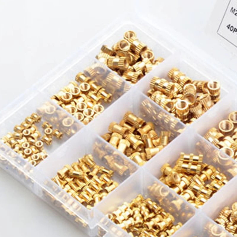 

460Pcs M2 M3 M4 M5 Brass Insert Nut Injection Molding Brass Knurled Thread Inserts Nuts