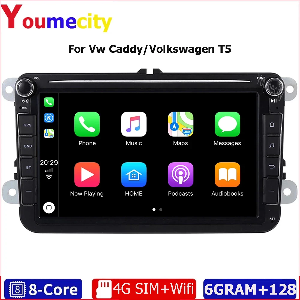 Головное устройство/Автомобильный Gps для Vw Caddy/Volkswagen T5 Multivan с микрофоном/камерой