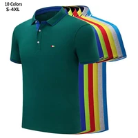 fashion summer men polo shirts casual short sleeve polos hommes shirt sportswear tees fit slim lapel male tops s 4xl