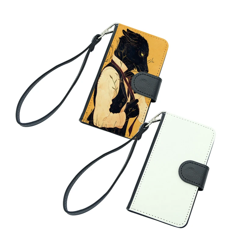 5pcs/lot Blank Sublimation PU Leather Phone Case Cover Printing Sublimation Ink Transfer DIY Print