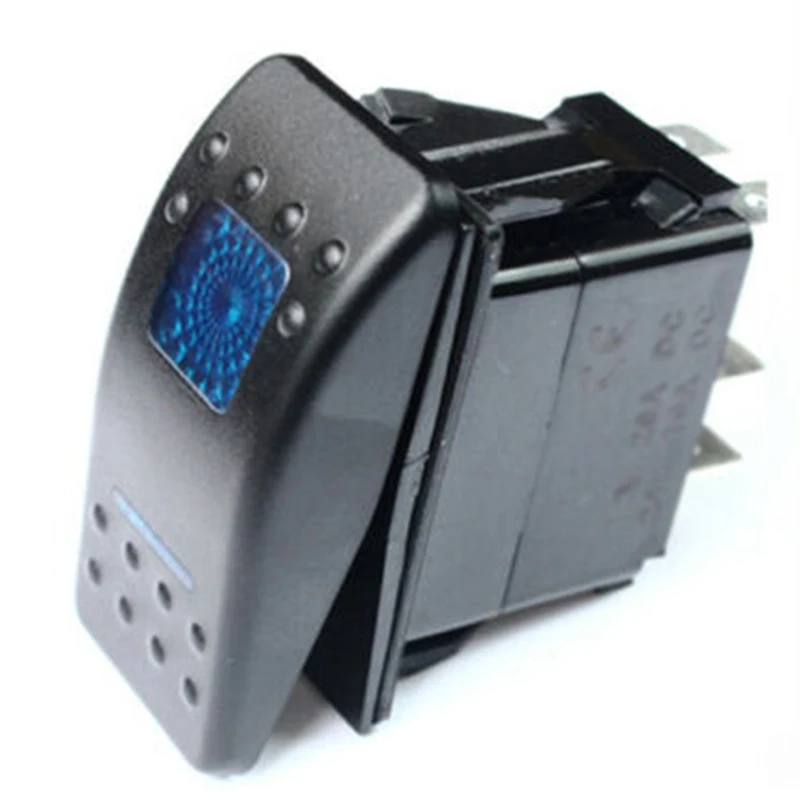 

Car Switch Boat 3-Way LED Surface Rocker 7Pin ON OFF ON DPDT Replacement