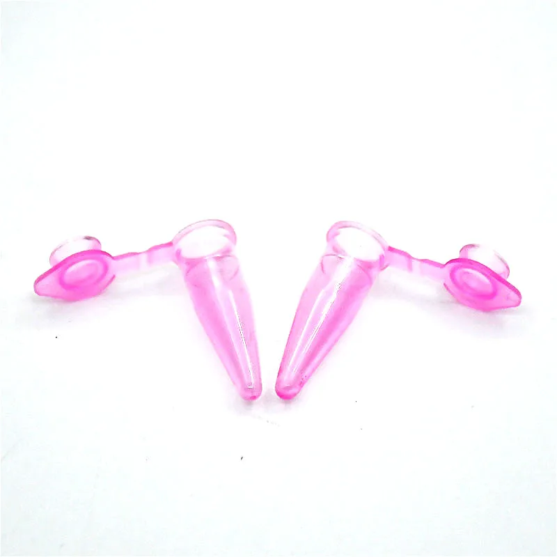 Розовая центрифужная трубка ПЦР 0 2 мл лабораторная с крышкой 200 ul нижний