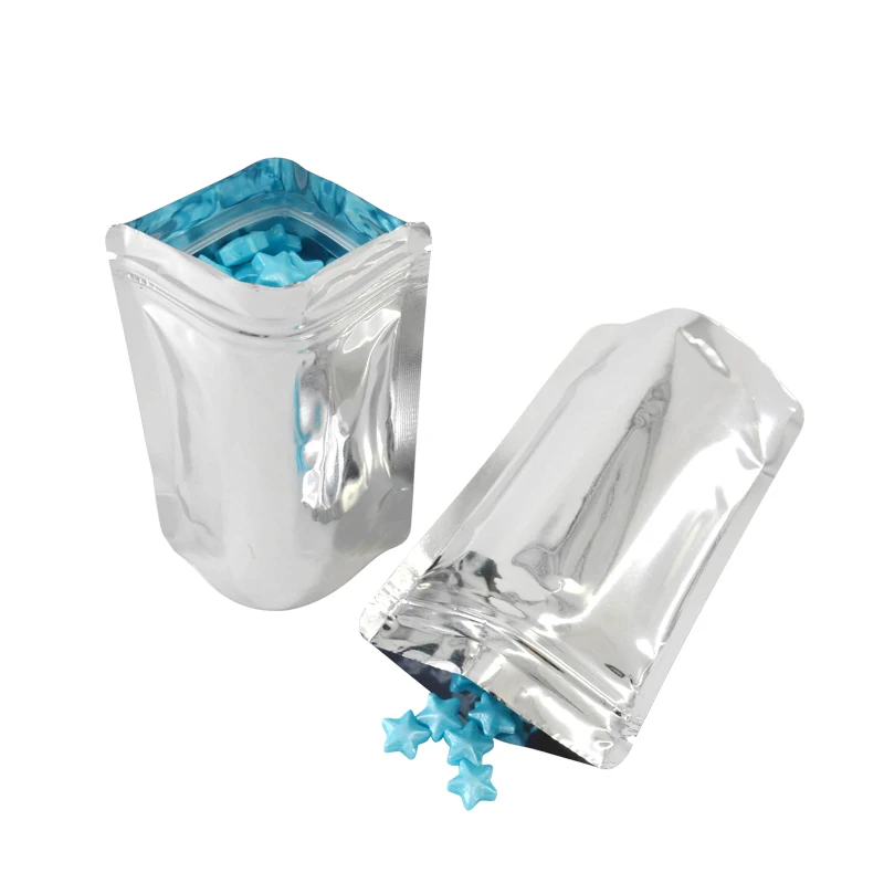 100 шт. серебристые пакеты на молнии из алюминиевой фольги | Дом и сад