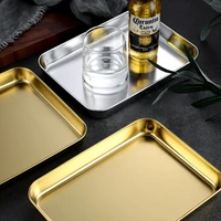kitchen 304 stainless steel storage tray bbq baking bakeware cake pastry organizer plates for food container rectangular dishes