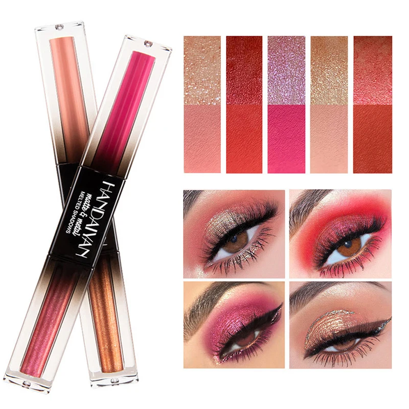 Жидкие тени для век с двойной головкой светящиеся высокая зажигалка мерцающие