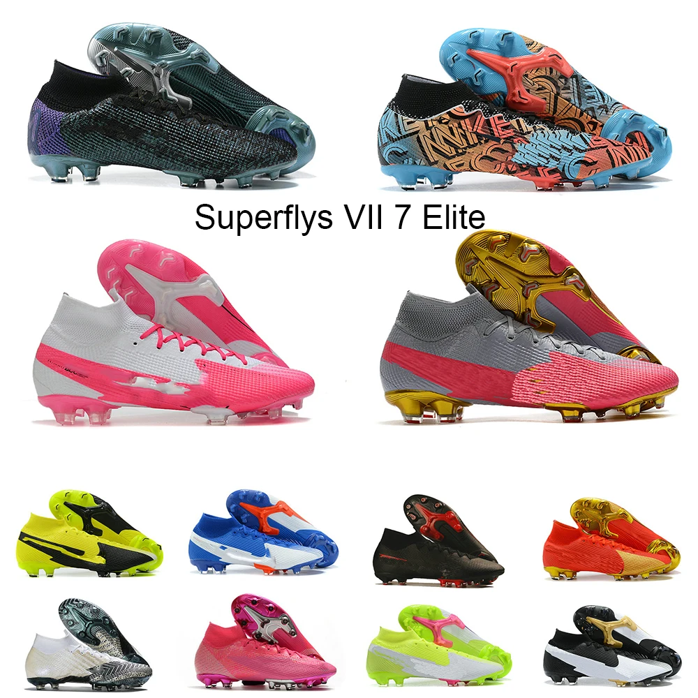 

Мужские высокие футбольные ботинки Mercurials XIII Trainners Superflys синие Черные розовые зеленые клипсы 13 FG Женская Элитная футбольная обувь VII 7