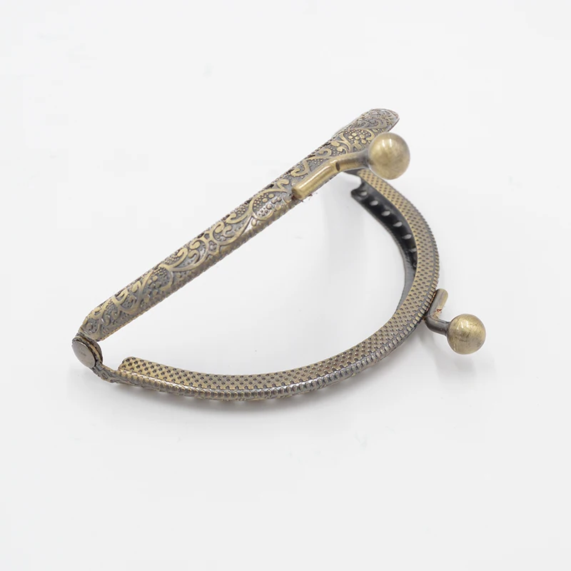  8.5cm 10pcs/lot Metal Purse Frame Handle for Clutch Bag Handbag Accessories Making Kiss Clasp Lock Antique Bronze Bags Hardware