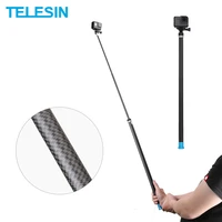 telesin 106 long carbon fiber handheld selfie stick extendable pole monopod for gopro hero 10 9 8 7 6 5 4 xiaomi yi osmo action