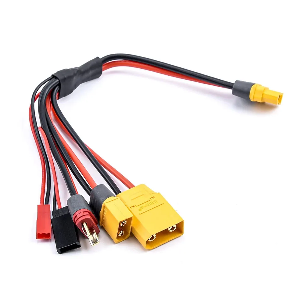 Cargador 4 en 1 de 20cm 5 XT60 Conector clavija a T Futaba JST Cable alambre para ISDT Hota ToolkitRC cargado | Игрушки и хобби