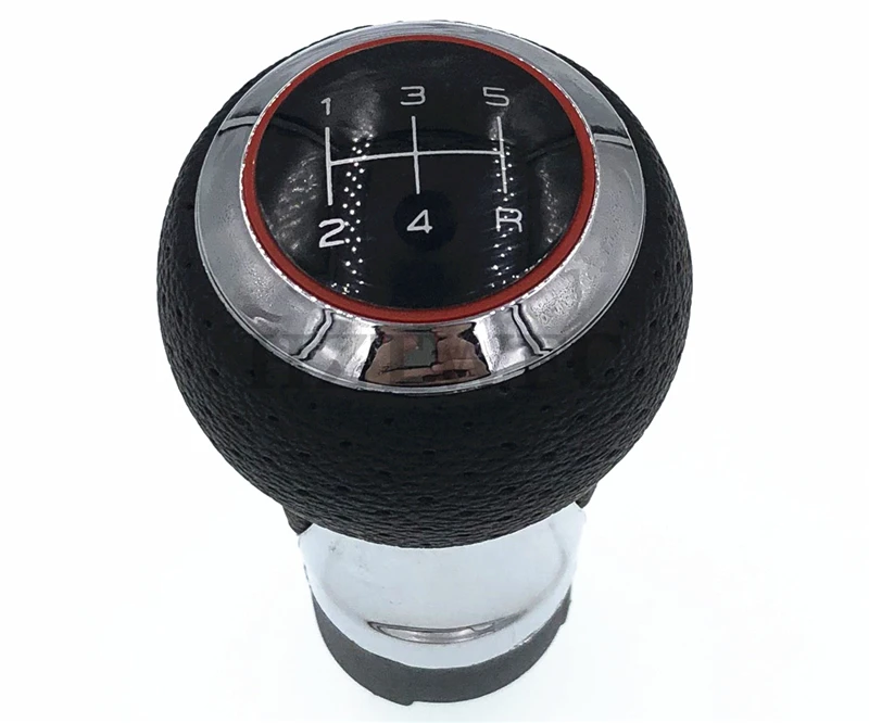 Высококачественная Автомобильная 5 скоростная кожаная ручка переключения