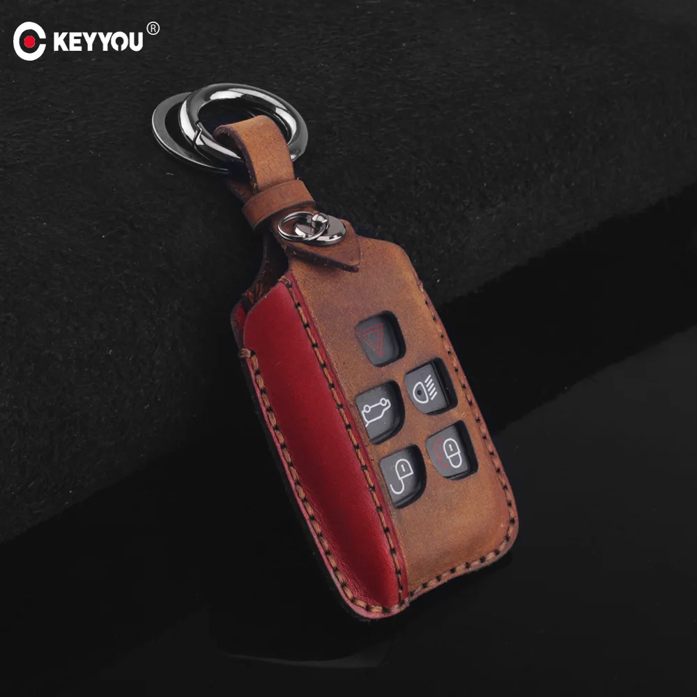Кожаный чехол KEYYOU для Land Rover RANGE ROVER SPORT Evoque Freelander 1 2 Found 3 4 A8 Jaguar XF | Автомобили и
