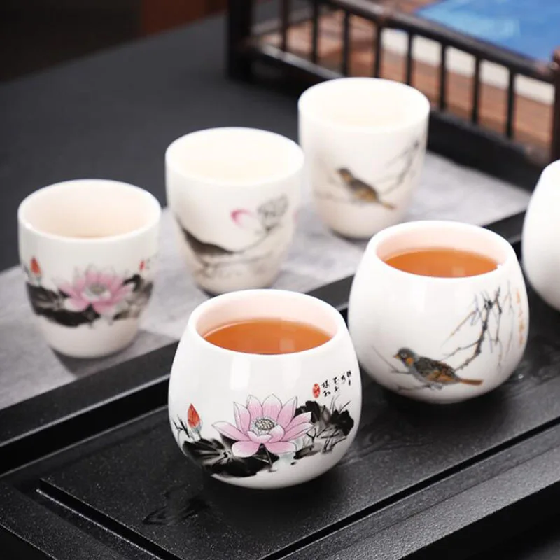 Чашка Цзиндэчжэнь, Китай. Чжунго (Китай) Цзиндэчжэнь,чайный сервиз. Японская керамика Цзиндэчжэнь. Чашка в японском стиле.