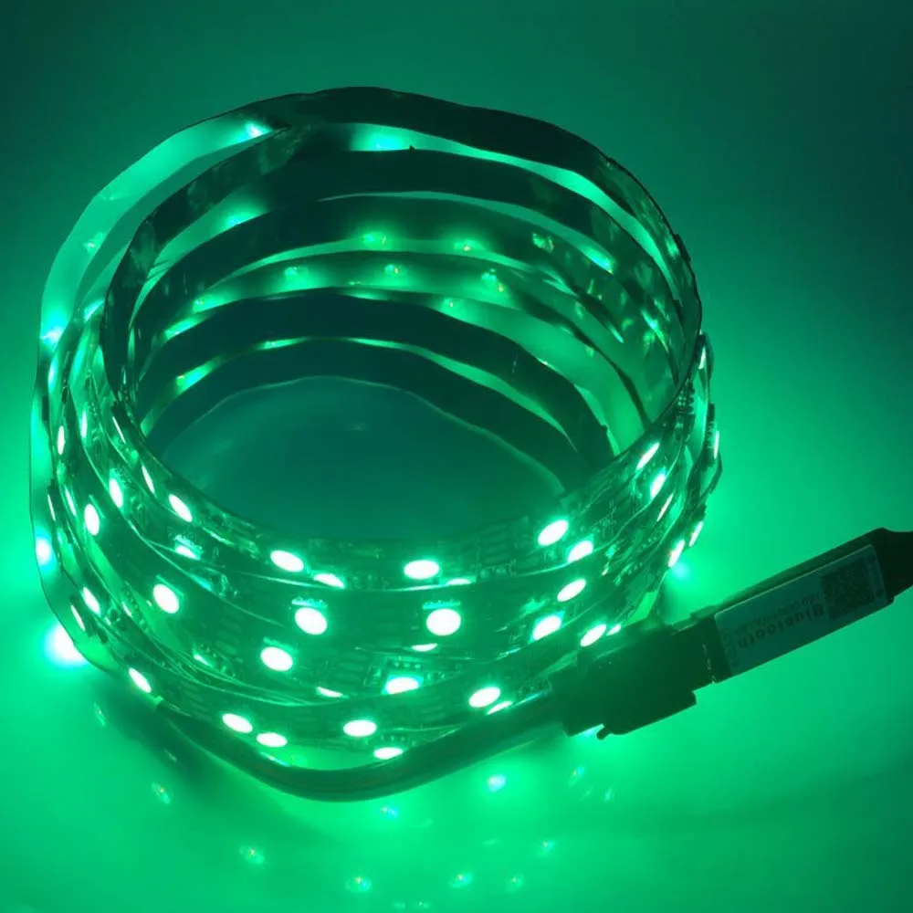 Светодиодная лента совместимая с Bluetooth USB 5 В RGB 5050 подсветка для телевизора 50 см 1 м