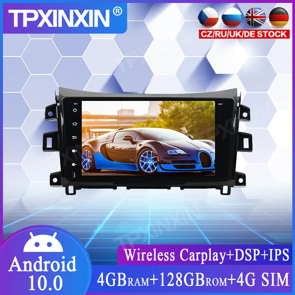 

128G Android 10 для Nissan Navara Автомобильная GPS-навигация автомобильный мультимедийный плеер автомобильное радио-магнитофон стерео головное устройс...