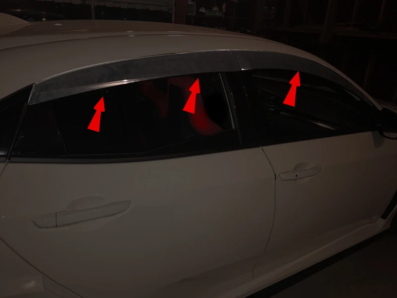 Трафарет для бровей для Honda FK8 CIVIC TYPE R OEM из углеродного волокна, дверной оконный козырек, комплект для настройки, отделка для Civic FK8 Racing