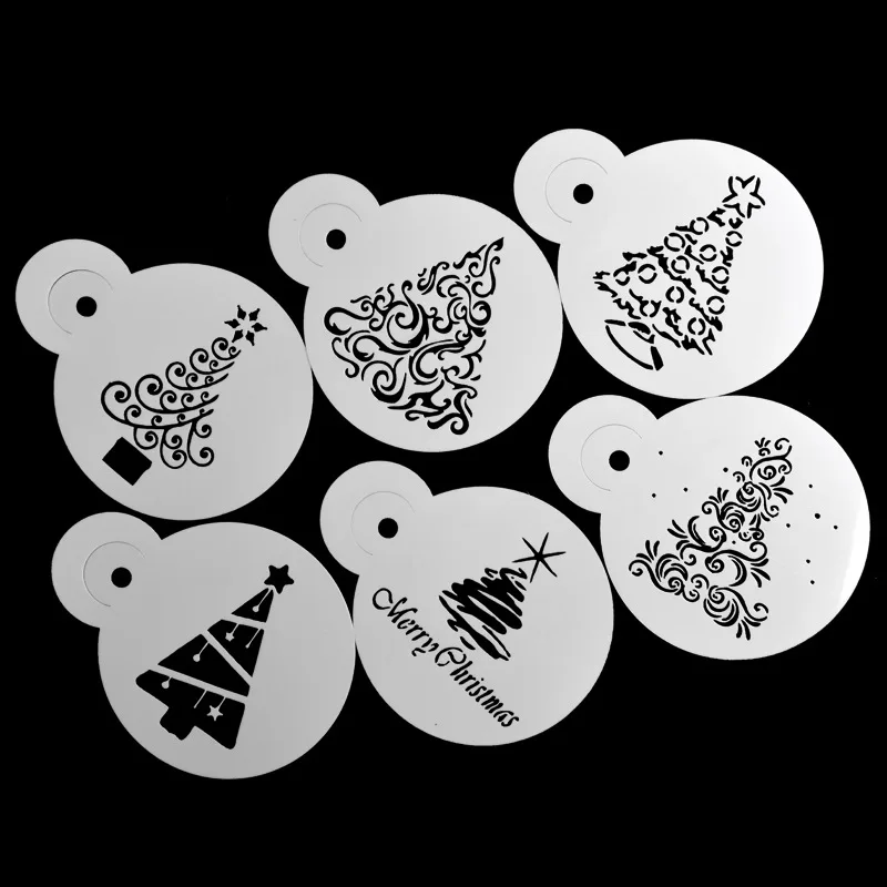 6 шт./компл. Рождественская елка трафарет торта Свадебная вечеринка форма для и