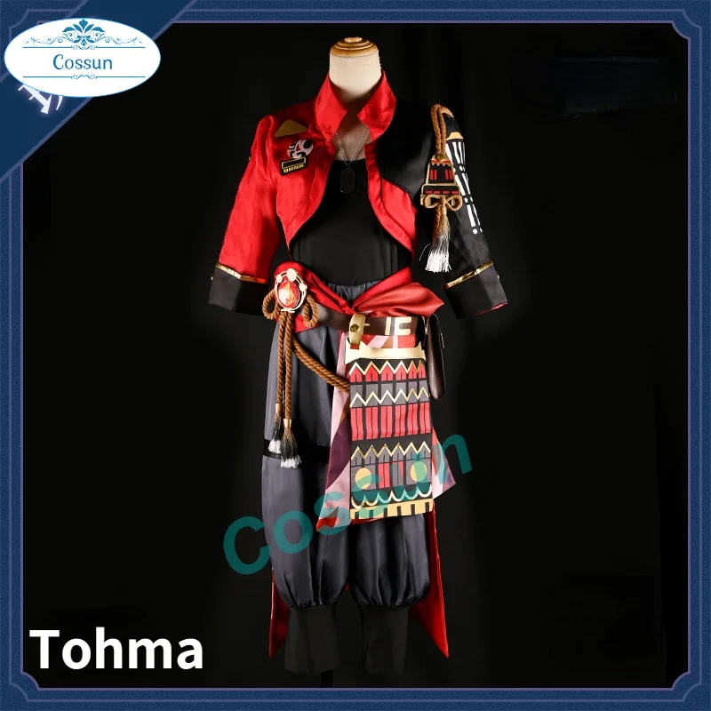 

Аниме! Игровой костюм Genshin Impact Thoma, великолепная модная униформа, костюм для косплея, костюм на Хэллоуин вечерние ролевых игр, одежда для мужч...