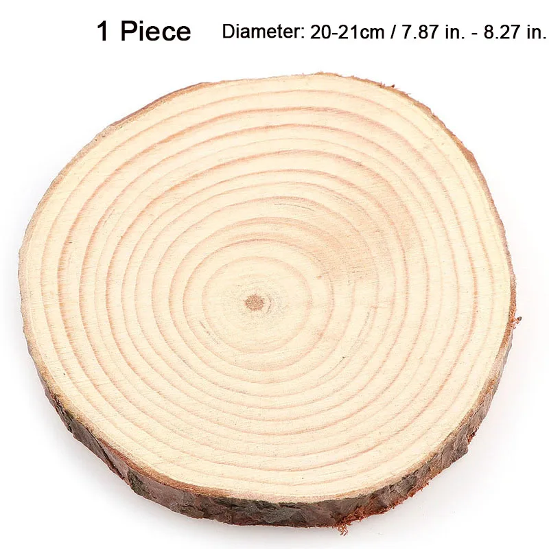 1PC 20-21cm 20 см 21 см Деревянный Круглый Круг необработанные кусочки дерева украшение для дома для гостиной ручные каботажные изделия DIY живопись дерево-ремесло - Цвет: 1PC 20-21cm