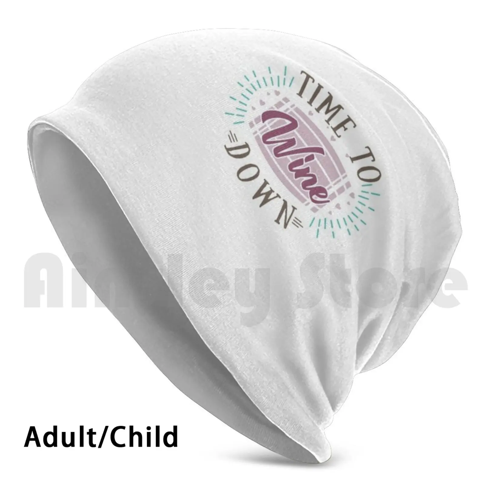 

Wine Drinker Gift , Time To Wine Down Beanies Knit Hat Hip Hop Red Wine Wine Lover Wine Tasting Wine Oclock White