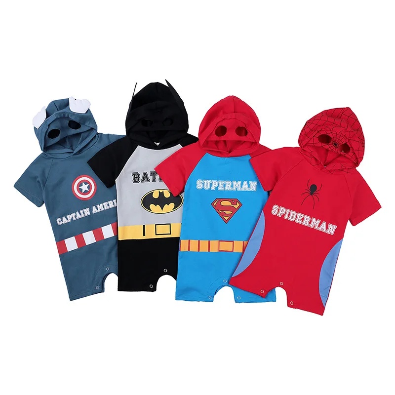 

Marvel Avengers Alliance baby summer clothes newborn baby clothes out to go out hakama men and women baby jumpsuits romper