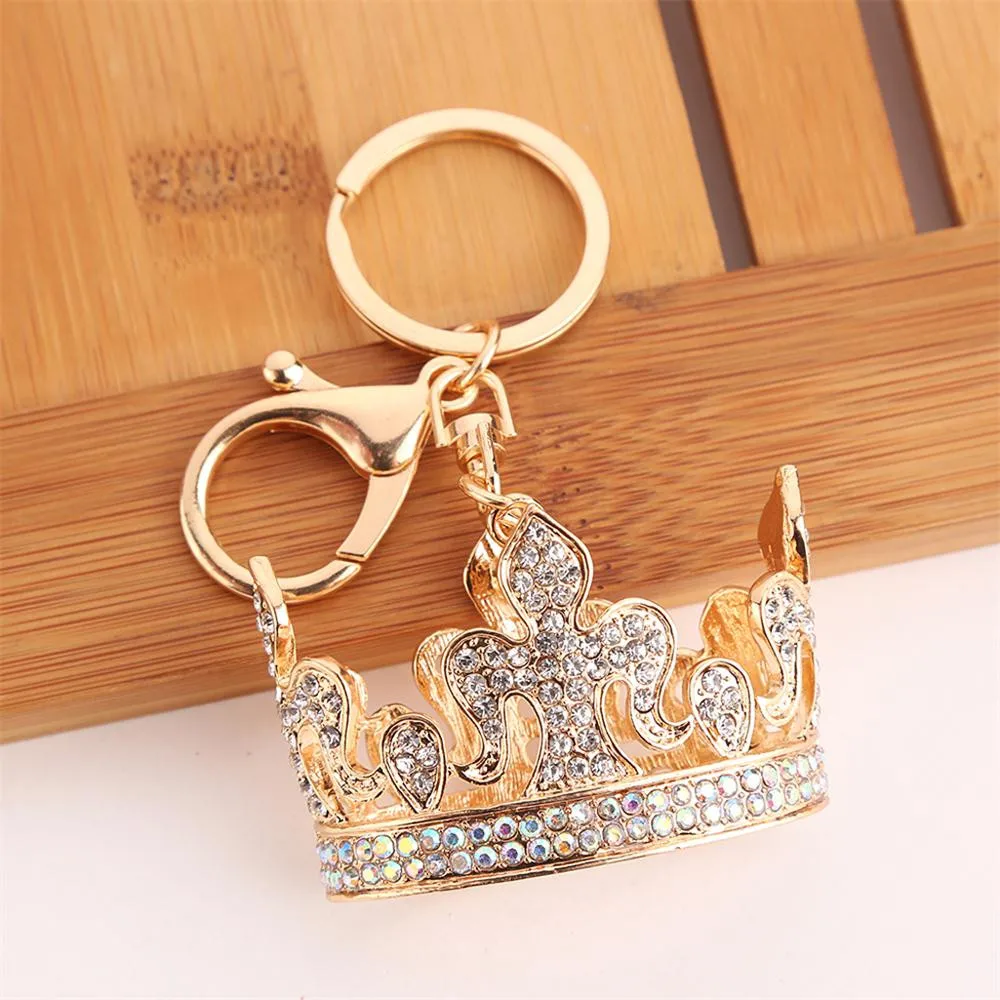 Брелок в виде короны милый брелок для ключей женщин (я тебя люблю) креативная цепь
