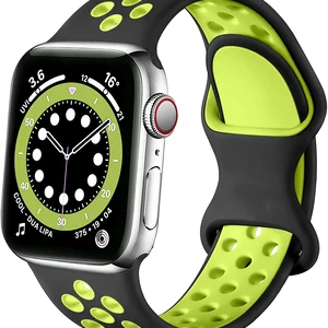 Silicone Strap For Apple Watch band 44mm 40mm 38mm 42mm 44 mm soft
Breathable watchband correa bracelet iWatch 3 4 5 6 se band