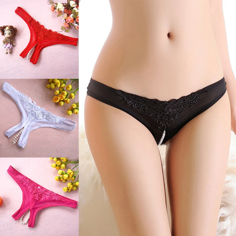 

Лидер продаж, женские трусики, кружевные стринги с жемчугом, трусики Sxey без промежности, нижнее белье с открытой промежностью, модные стринг...