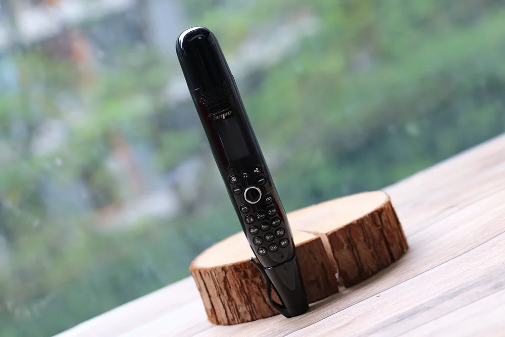 Креативная Мини карманная гелевая ручка микро Bluetooth Набор двойной карты длительное время ожидания с небольшим вентилятором Многофункциональный Аварийный стилус - Цвет: Черный