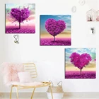 Алмазная мозаика с фиолетовым цветком сердце любви, Алмазная мозаика сделай сам, алмазная вышивка крестом, домашний декор