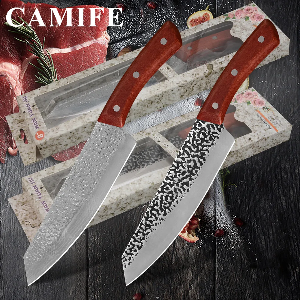 8-дюймовый Походный нож шеф-повара из сербской кожи ножи накири Подарочная