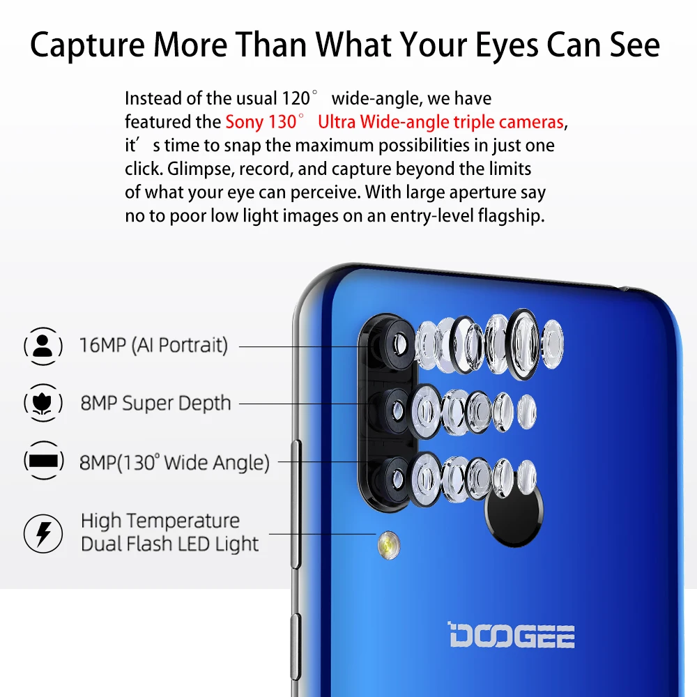 DOOGEE N20 смартфон с 5 дюймовым дисплеем восьмиядерным процессором MTK6763V ОЗУ 4 Гб ПЗУ 64