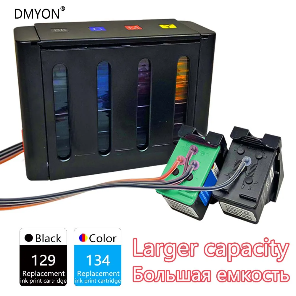 

DMYON 129 134 Compatible for HP Photosmart 2575 D5163 8053 C4183 C4193 D5163 C4193 6313 K7103 CISS 129 134 Refill Ink Cartridge