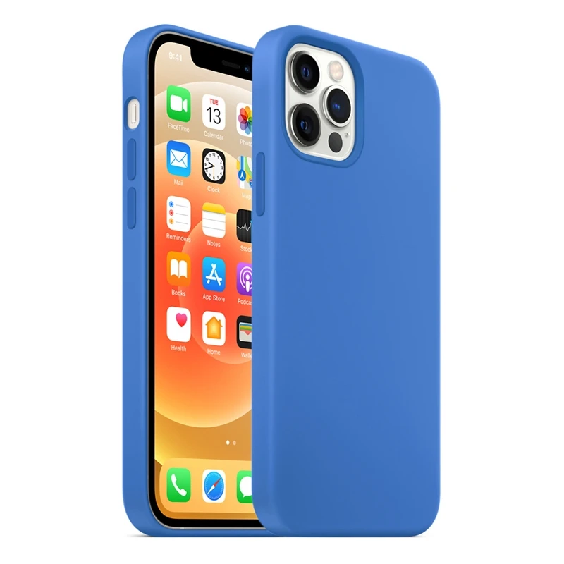 

Suitable for silicone case (blue CAPRI) iPhone 12 pro, 12 Pro max, 12 mini cas