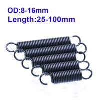 1pcs steel tension spring with hooks extension spring oven spring od 8 16mm length 25 100mm